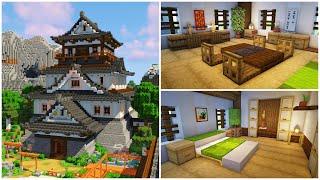 Minecraft Furniture Tutorial | Fantasy Japanese Castle Base: Part 4