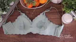 Tender Seasons Sea Glass Lace Nursing Bra | Absorbency Demonstration