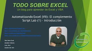 Automatizando Excel (VII): El complemento Script Lab (1) - Introducción