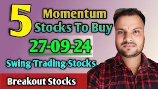 Momentum stocks to buy / Breakout stocks to buy / Intraday trading stocks / Swing trading stocks