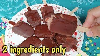 2 ingredients ala magnum ice cream on stick,|  Maila Gabia