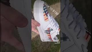Custom Burberry Drip Air Force 1s #shorts #customairforce1 #burberrycustom #customshoes #custom
