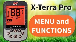 Minelab X-Terra Pro Menu and Functions