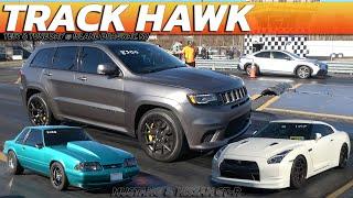 Track Hawk DOMINATES GTR, WRX, and Mustang in Epic Drag Racing Showdown!