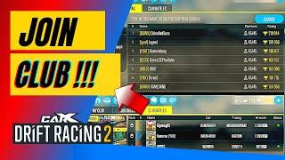 how to join a club in CarX Drift Racing 2 mobile/android/ios/pc/laptop | CRAZY CAR