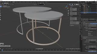 Making coffee table in Blender