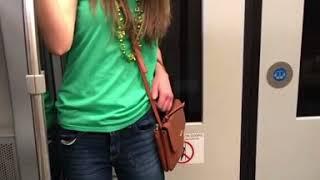 Hot Drunk Girl in Boots Coming Home From St. Patrick's Day