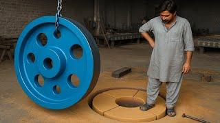 Manufacturing process of 2 ton weight wheel at metal melting forgue @pkmechanics