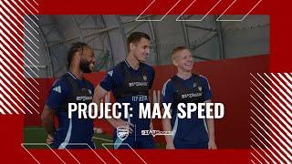 Who is the quickest Arsenal player? Sterling, Zinny & Kiwior take on the Project Max Speed Challenge