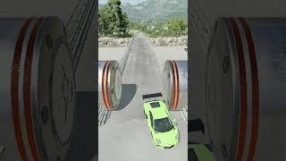 Car Bollard Crash – BeamNG.drive #shorts