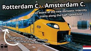 Rotterdam - Amsterdam, the Netherlands on board of the Intercity Direct along the high speed line