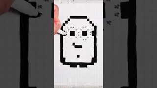 Hand Drawn Pixel Art - Drawing a MINION! #pixelart #minions #despicableme #draw #art #shorts