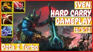 Sven 16/5/12 [HARD CARRY] [Gameplay DOTA 2 Turbo] 7.31