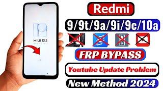 Redmi 9a/9t/9i/9c FRP Bypass Without Pc New Security | Redmi (MIUI 12.5) Remove Google Account 2024