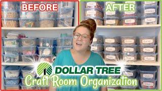 *BUDGET* Craft Room Organization | Dollar Tree Bins | AMAZING Before and After!!!