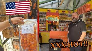 BRITS get Spicy Snacks in NYC! (Hell's Kitchen Crack Balls)