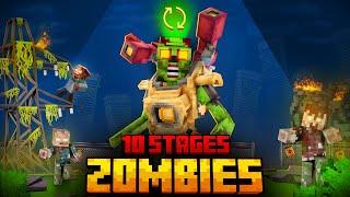 I SURVIVED 10 STAGES OF ZOMBIES IN MINECRAFT!