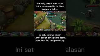 Sprint Nana is the most suitable to escape bullies #moba #mlbb #mobilelegend #nana #sprint #gakbek