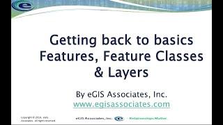 Getting back to GIS basics Features, Feature Classes, and Layers