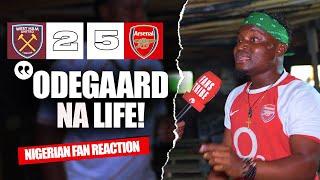 WEST HAM 2-5 ARSENAL  ( Godfrey - NIGERIAN FAN REACTION) - Premier League HIGHLIGHTS 2024 -2025