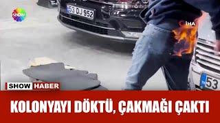 Komik video çekmek isterken yandı!