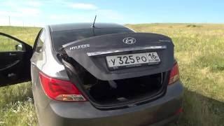 Полное открывание крышки багажника Hyundai Solaris