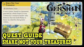 Genshin Impact Share Not Your Treasures World Quest Location and How to Complete