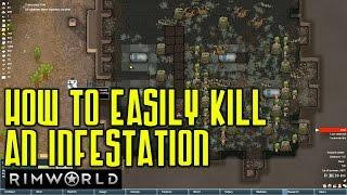 How to Kill a Massive Hive Infestation | Rimworld Guide