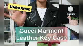 Gucci Marmont Leather Key Case Dusty Pink GG Supreme | Unboxing