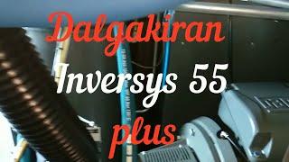 Винтовой компрессор в работе. Dalgakiran  Inversys 55 plus - 9,9 м3/мин. Открыта защита. Компоненты.