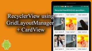 Recyclerview using GridLayoutManager + Cardview - [Android Lists - #01]