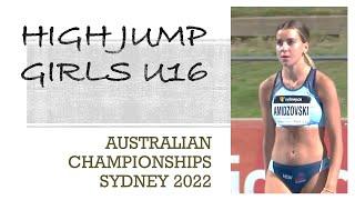 Australian Championships. High Jump. Girls U16. Highlights