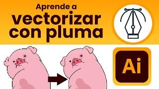 Como vectorizar en ILLUSTRATOR con mouse (utilizando la herramienta PLUMA)