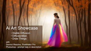 AI Art Showcase 1 -  Stable Diffusion | DiffusionBee | Draw Things | Ming Effect