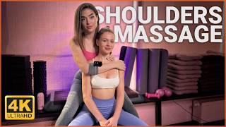 ASMR Sport Shoulders Massage on Fitball by Liza Masseur