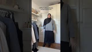 Minimal, modest and sustainable outfit idea #shorts #hijab