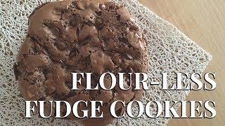 How to Make FLOUR-LESS FUDGE COOKIES | Brownie Bakes