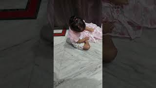 cute baby  #saimi #trying to wear frock ️️