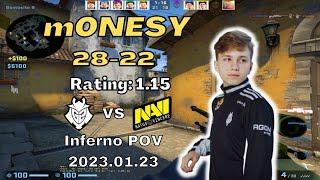 G2 m0NESY (28-22) vs NaVi (Inferno) @ BLAST Premier Spring Groups 2023