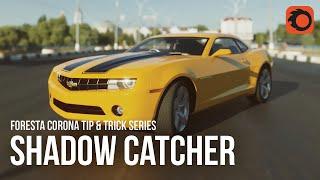 Corona Render Tip & Trick #3 - Shadow Catcher Material - Corona Render Free Tutorial Lesson