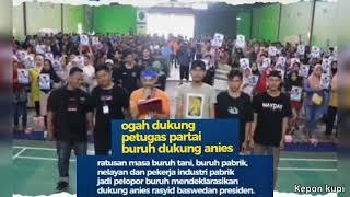 Bosan dengan upah kecil, para buruh dari 4 kabupaten di jawa barat ini deklarasi dukung Anies