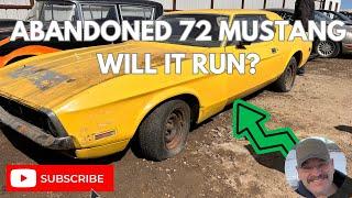 Abandoned 71 Mustang! Will it run?  Junkyard revival!  You won’t believe they walked away from it!