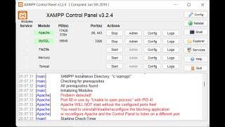 Port 80 in use with PID 4! Error Xampp con windows 10 y windows 11