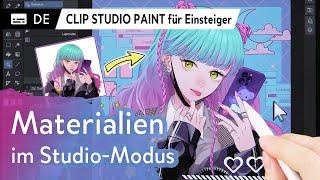 Lass uns Materialien im Studio-Modus verwenden!｜CLIP STUDIO PAINT für Einsteiger