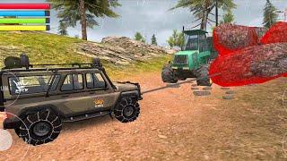 Mission M 2 - Sawmill Mission Pulling Heavy Stones | Russian Car Driver UAZ HUNTER Android Gameplay