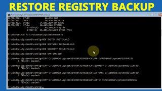 How to Restore Registry Backup in Windows 11, 10, 8 to Fix Blue Screen Error and Repair Boot Failure