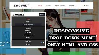 How to design responsive Dropdown menu using only html and css