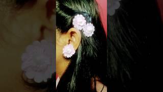 Diy very easy hair clips & earrings #shorts #youtubeshorts #viral#made for kids