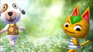 1 Hour of Relaxing Rainy Day Animal Crossing Music + Rain Sounds