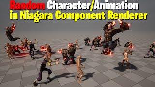 Random Character/Animation in Unreal Engine 5.4 Niagara Component Renderer Tutorial